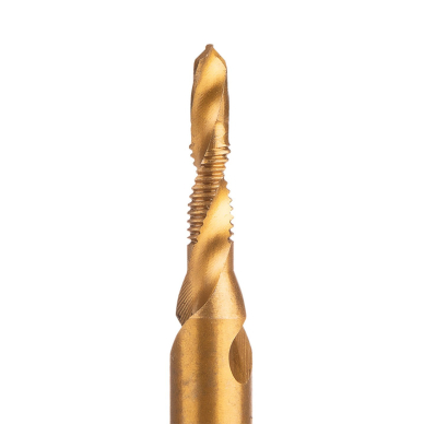 HSS TiN sriegimo grąžtas, M4x0,7 mm, šešiabriaunis 2