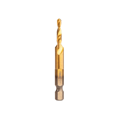 HSS TiN sriegimo grąžtas, M4x0,7 mm, šešiabriaunis