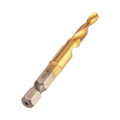 HSS TiN sriegimo grąžtas, M5x0,8 mm, šešiabriaunis 1