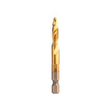 HSS TiN sriegimo grąžtas, M6x1 mm, šešiabriaunis