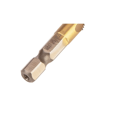 HSS TiN sriegimo grąžtas, M8x1,25 mm, šešiabriaunis 4 HSS TiN sriegimo grąžtas, M8x1,25 mm, šešiabriaunis 4