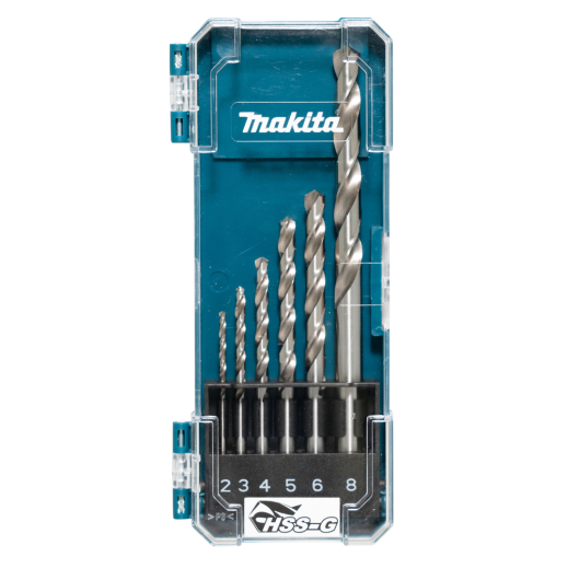 HSS-G metalo grąžtų rinkinys Makita D-75742, 6 vnt (2,3,4,5,6,8mm) HSS-G metalo grąžtų rinkinys Makita D-75742, 6 vnt (2,3,4,5,6,8mm)