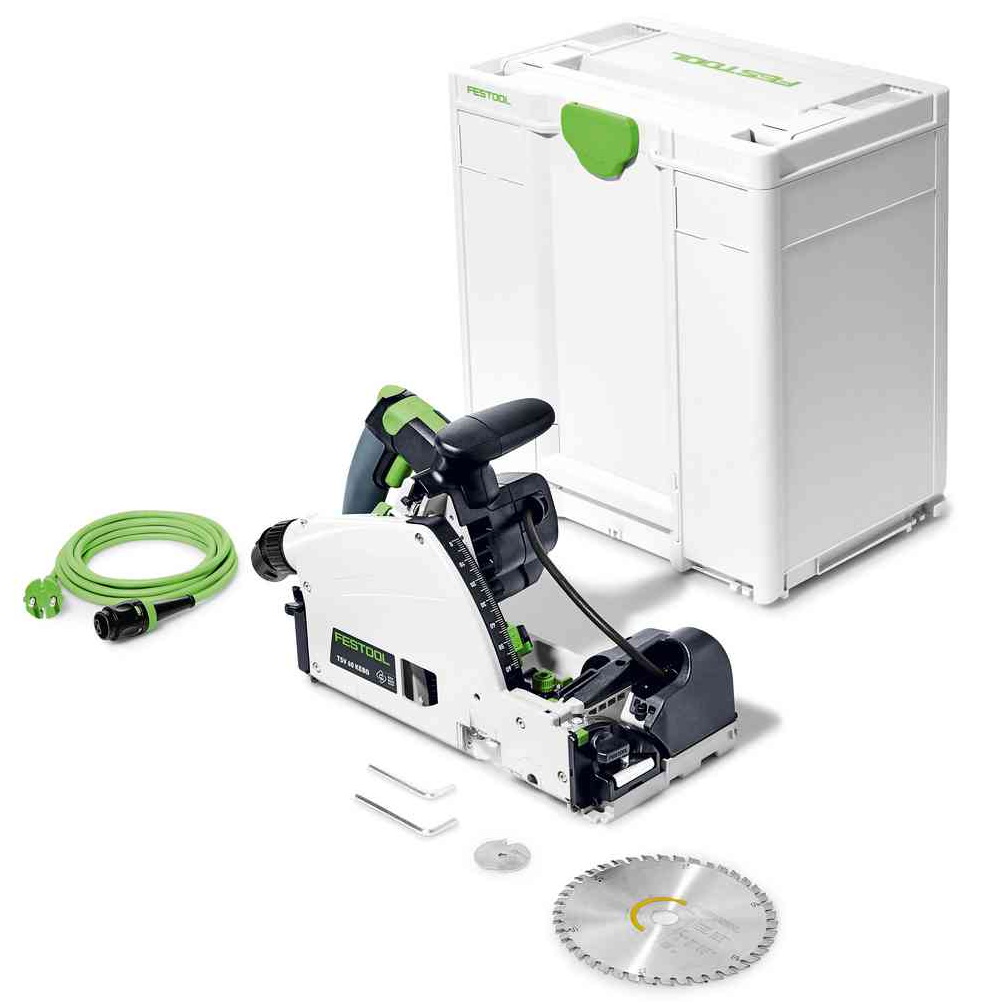 Elektrinis įgilinamasis diskinis pjūklas su priešpjūkliu Festool TSV 60 KEBQ-Plus (576730) Elektrinis įgilinamasis diskinis pjūklas su priešpjūkliu Festool TSV 60 KEBQ-Plus (576730)