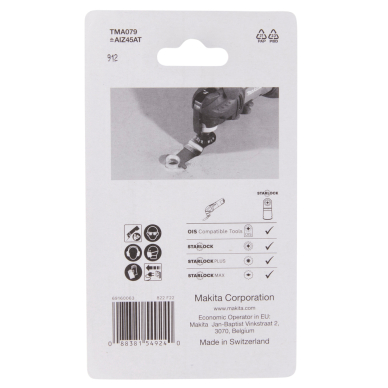 Įgilinamieji pjovimo diskai Makita B-69755, 45 TMA079, TC/HM, STARLOCK 2 Įgilinamieji pjovimo diskai Makita B-69755, 45 TMA079, TC/HM, STARLOCK 2