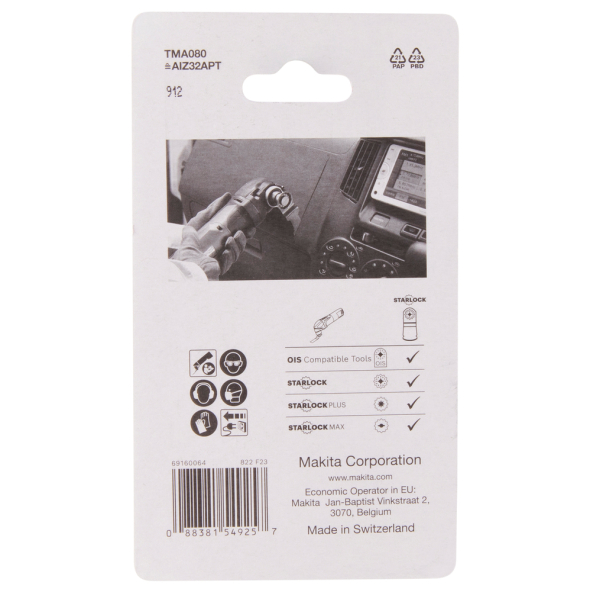 Įgilinamieji pjovimo diskai Makita B-69761, 32 TMA080, TC/HM, STARLOCK 2