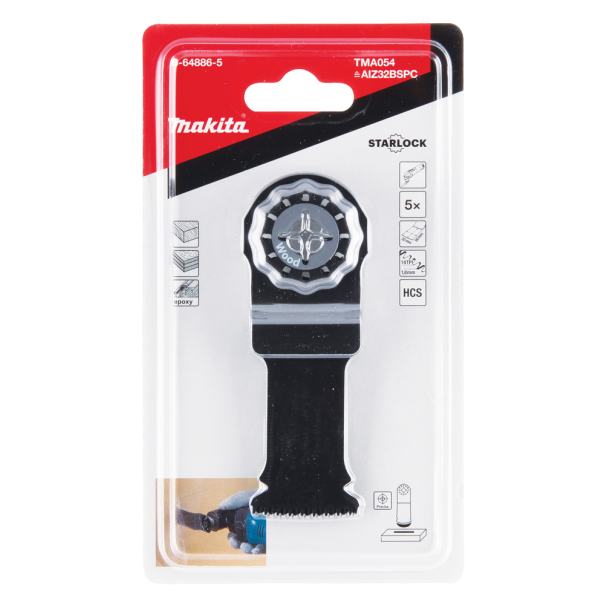 Įgilinamieji pjovimo diskai Makita B-64886-5, 32mm 2