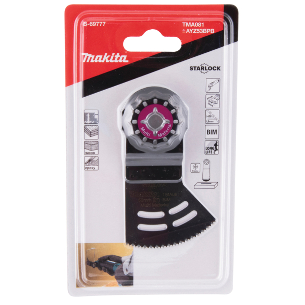 Įgilinamieji pjovimo diskai Makita B-69777, 53 TMA081, BIM, STARLOCK 1 Įgilinamieji pjovimo diskai Makita B-69777, 53 TMA081, BIM, STARLOCK 1
