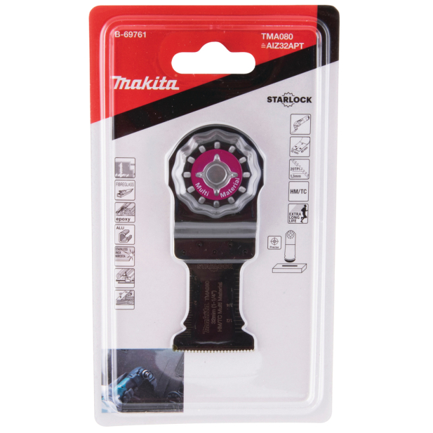 Įgilinamieji pjovimo diskai Makita B-69761, 32 TMA080, TC/HM, STARLOCK 1 Įgilinamieji pjovimo diskai Makita B-69761, 32 TMA080, TC/HM, STARLOCK 1