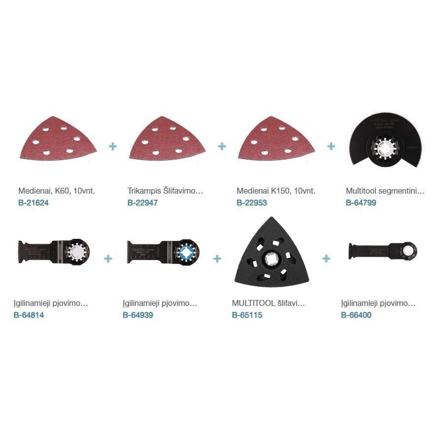 Daugiafunkcinio įrankio priedų rinkinys Makita B-DTM52-6 Starlock 1