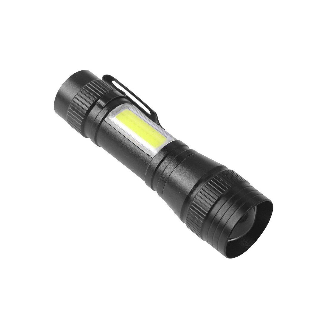 Įkraunamas žibintuvėlis XPE+COB 220 LM 4 Įkraunamas žibintuvėlis XPE+COB 220 LM 4