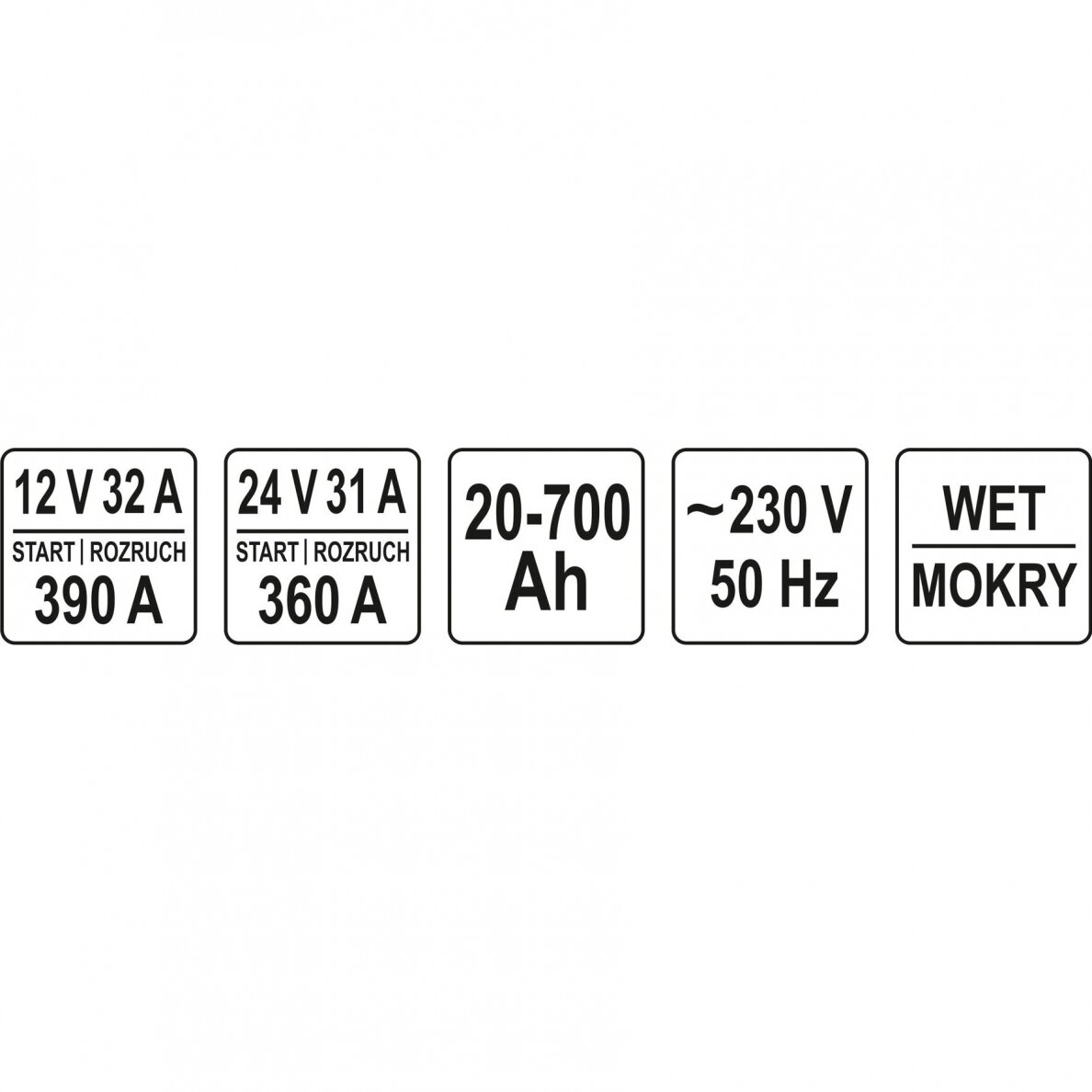 Įkroviklis su paleidėju YATO 50A /340A / 800Ah (YT-83061) 3 Įkroviklis su paleidėju YATO 50A /340A / 800Ah (YT-83061) 3
