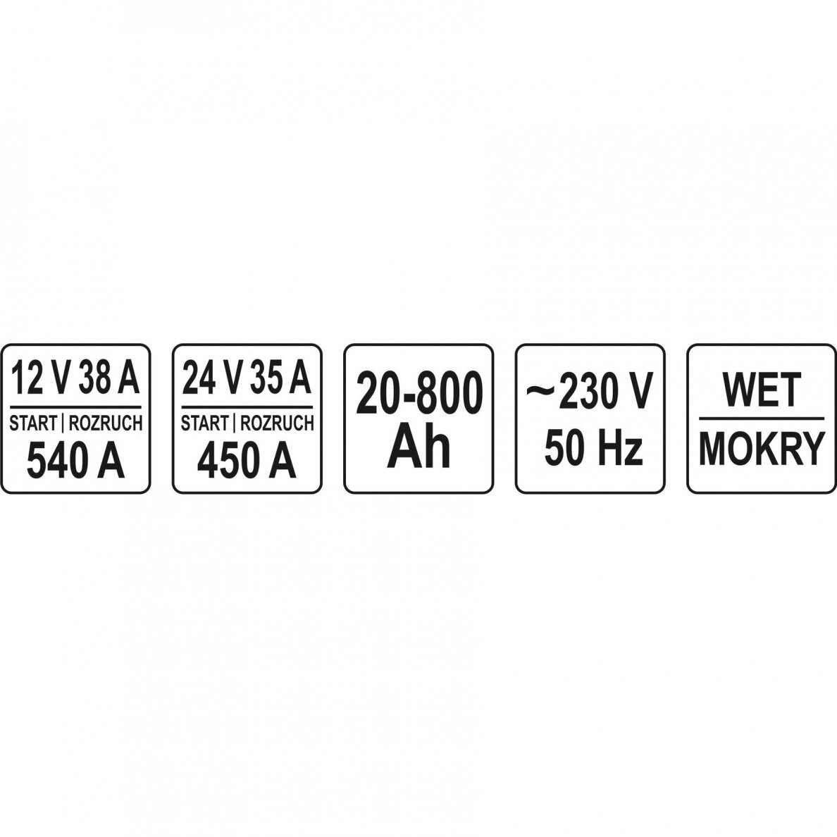 Įkroviklis su paleidėju YATO 60A / 540A / 1000Ah (YT-83062) 3 Įkroviklis su paleidėju YATO 60A / 540A / 1000Ah (YT-83062) 3