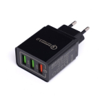 Įkroviklis 220V greito krovimo 2xUSB/2.1A +1USB/QC