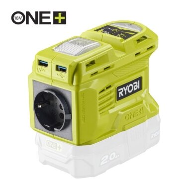Įkroviklis- keitiklis Ryobi RY18BI150B, 18 V, ONE+ Įkroviklis- keitiklis Ryobi RY18BI150B, 18 V, ONE+