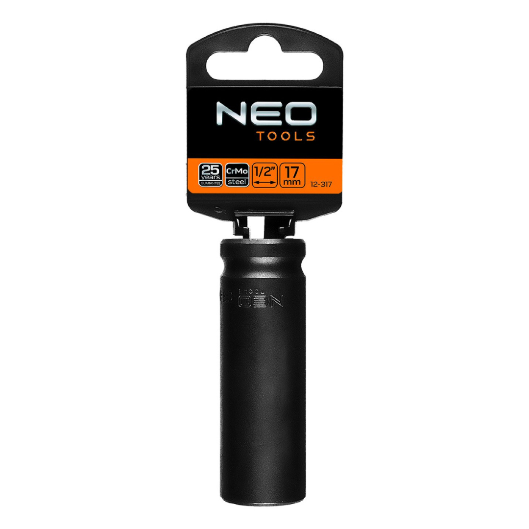 Ilga smūginė galvutė 1/2'', 17 mm, Cr-Mo 1