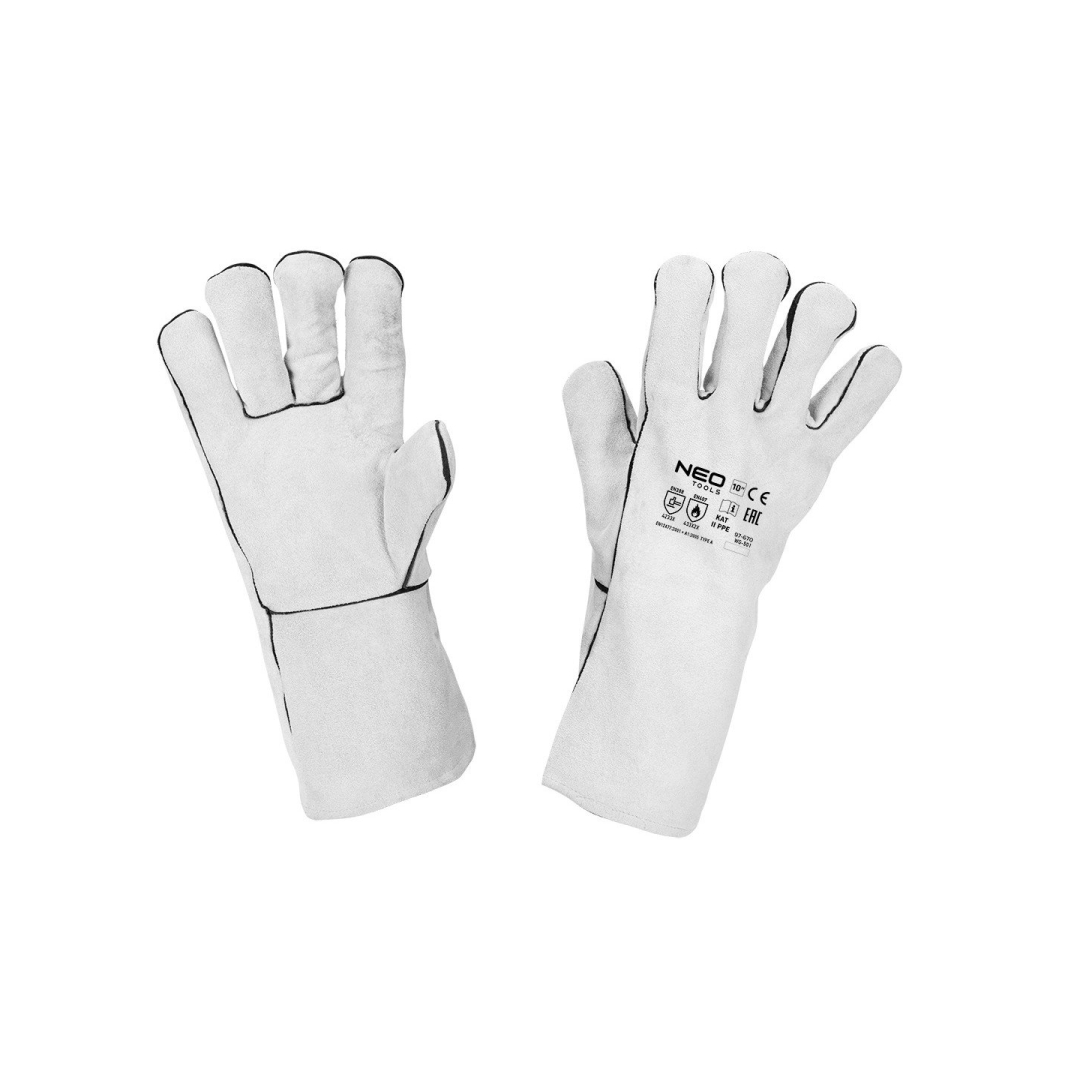 Ilgos suvirinimo pirštinės su kevlaro sriegiu, MAG tipas A, EN 388: 4332X ir EN 407: 442X4X