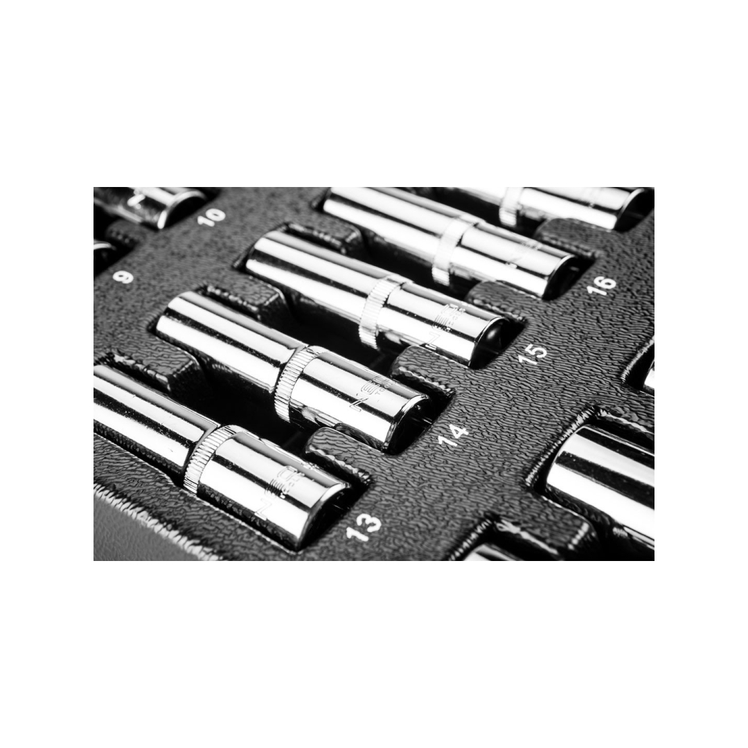 Ilgų galvičių rinkinys 1/2, 14 vnt., 8-21 mm 6 Ilgų galvičių rinkinys 1/2, 14 vnt., 8-21 mm 6