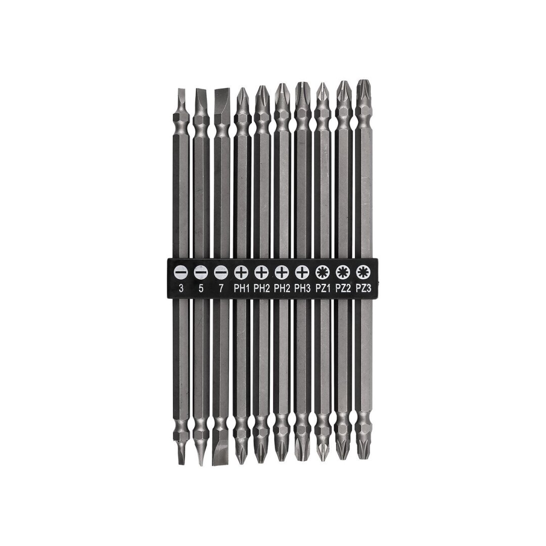 Ilgų grįžtamųjų Antgaliukų rinkinys: SL3 /5/7, Ph1 /2/2/3, PZ1 /2/3 x 150 mm, 10 vnt.