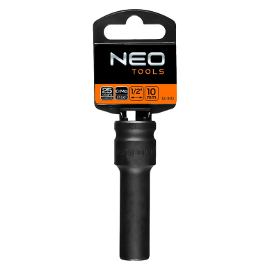 Ilga smūginė galvutė 1/2'', 10 mm, Cr-Mo 1