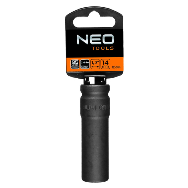 Ilga smūginė galvutė 1/2'', 14 mm, Cr-Mo 1 Ilga smūginė galvutė 1/2'', 14 mm, Cr-Mo 1