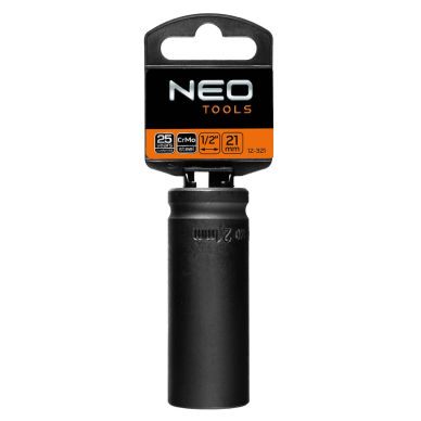 Ilga smūginė galvutė 1/2'', 21 mm, Cr-Mo 1