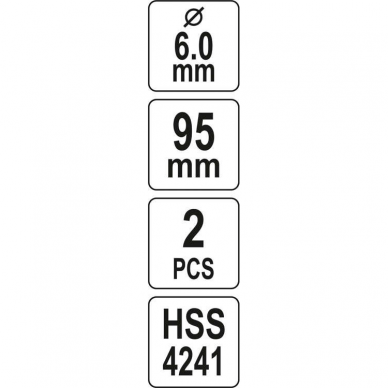 Centravimo grąžtai Yato, 2 vnt 3 Centravimo grąžtai Yato, 2 vnt 3