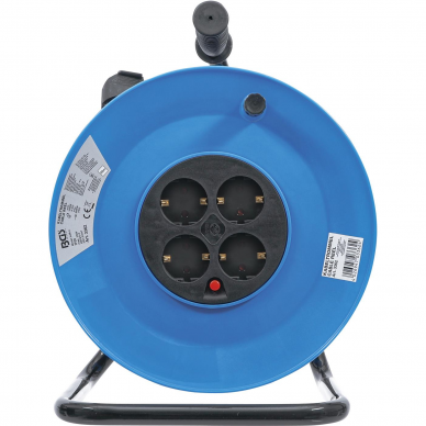 Ilgintuvas su būgnu, BGS-technic, 50 m, 3x1,5 mm², 3000 W 1 Ilgintuvas su būgnu, BGS-technic, 50 m, 3x1,5 mm², 3000 W 1