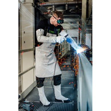 Ilgos suvirinimo pirštinės su kevlaro sriegiu, MAG tipas A, EN 388: 4332X ir EN 407: 442X4X 6 Ilgos suvirinimo pirštinės su kevlaro sriegiu, MAG tipas A, EN 388: 4332X ir EN 407: 442X4X 6