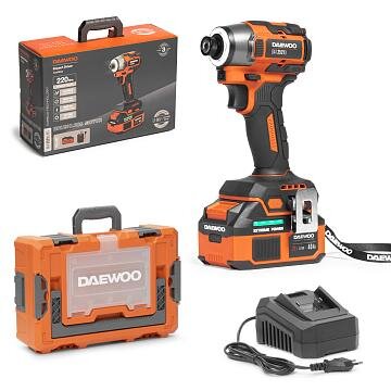 Akumuliatorinis smūginis suktuvas DAEWOO DAX 3521Li SET, 21V, 4.0Ah 1 Akumuliatorinis smūginis suktuvas DAEWOO DAX 3521Li SET, 21V, 4.0Ah 1