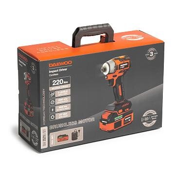 Akumuliatorinis smūginis suktuvas DAEWOO DAX 3521Li SET, 21V, 4.0Ah 15