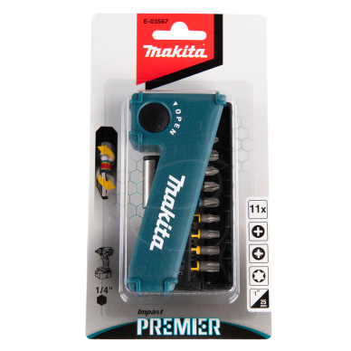 Sukimo antgalių komplektas Makita E-03567, Impact Premier 11 vnt. 2 Sukimo antgalių komplektas Makita E-03567, Impact Premier 11 vnt. 2