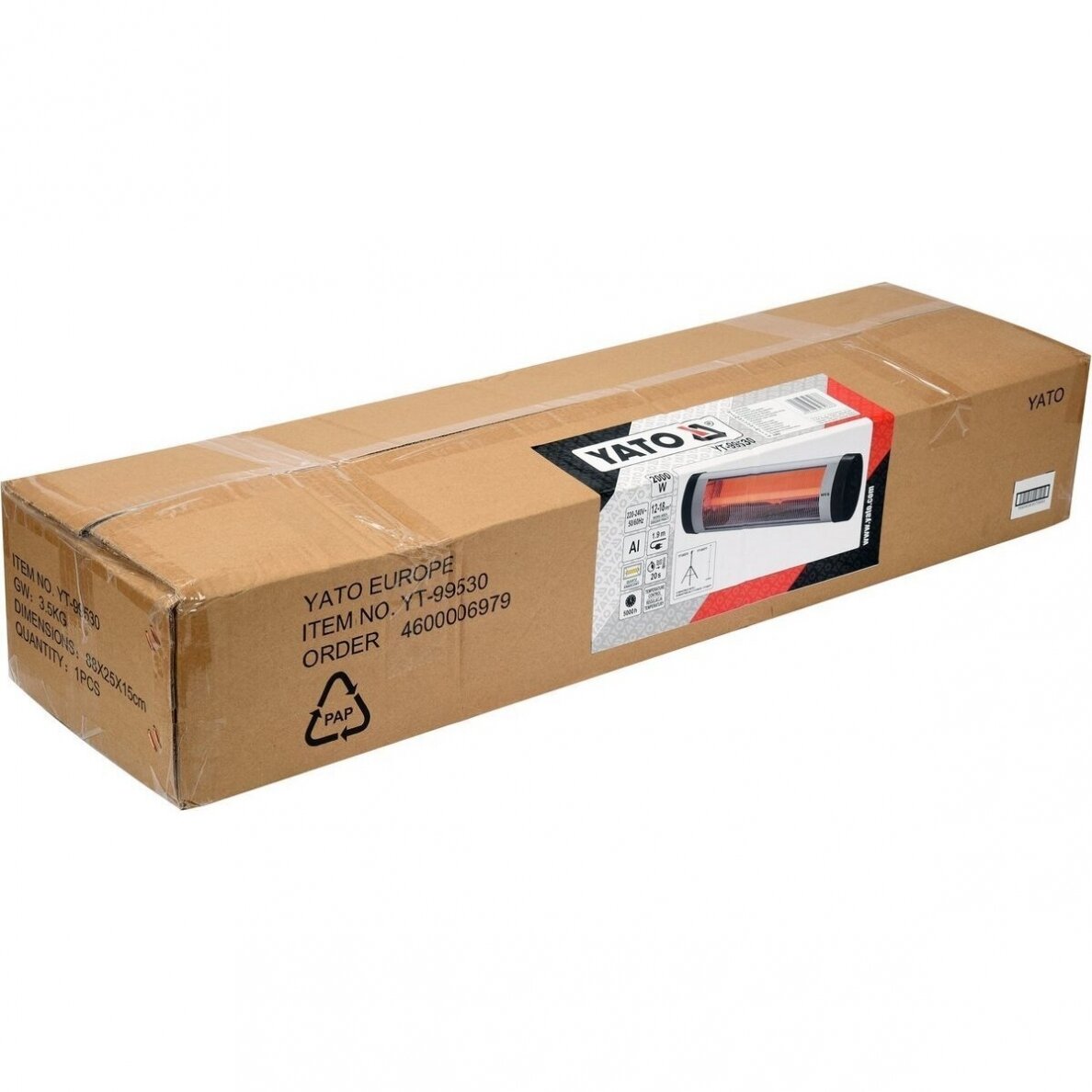 Infraraudonųjų spindulių / kvarcinis šildytuvas Yato YT-99530, 2000W 4 Infraraudonųjų spindulių / kvarcinis šildytuvas Yato YT-99530, 2000W 4