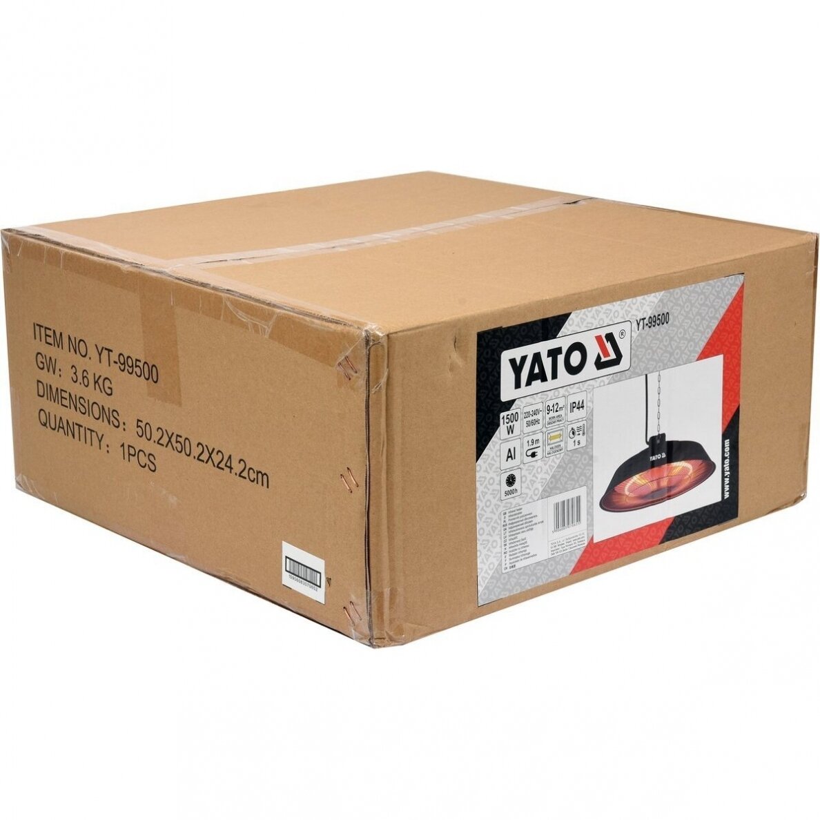 Infraraudonųjų spindulių šildytuvas Yato YT-99500, 1500W 5 Infraraudonųjų spindulių šildytuvas Yato YT-99500, 1500W 5