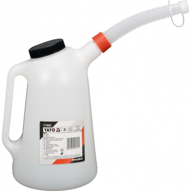 Indas skysčiams su dangteliu ir antgaliu Yato, 3 l Indas skysčiams su dangteliu ir antgaliu Yato, 3 l