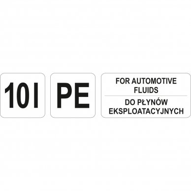 Indas skysčiams su dangteliu ir antgaliu Yato, 10 l 3 Indas skysčiams su dangteliu ir antgaliu Yato, 10 l 3