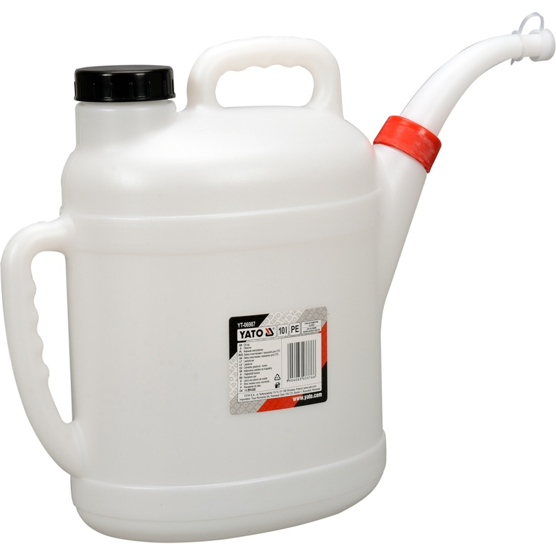 Indas skysčiams su dangteliu ir antgaliu Yato, 10 l Indas skysčiams su dangteliu ir antgaliu Yato, 10 l