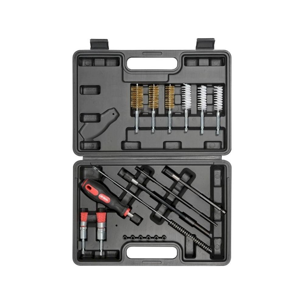 Įpurškimo ertmių ir vožtuvų lizdų valymo rinkinys | 19 vnt (YT-17623) Įpurškimo ertmių ir vožtuvų lizdų valymo rinkinys | 19 vnt (YT-17623)