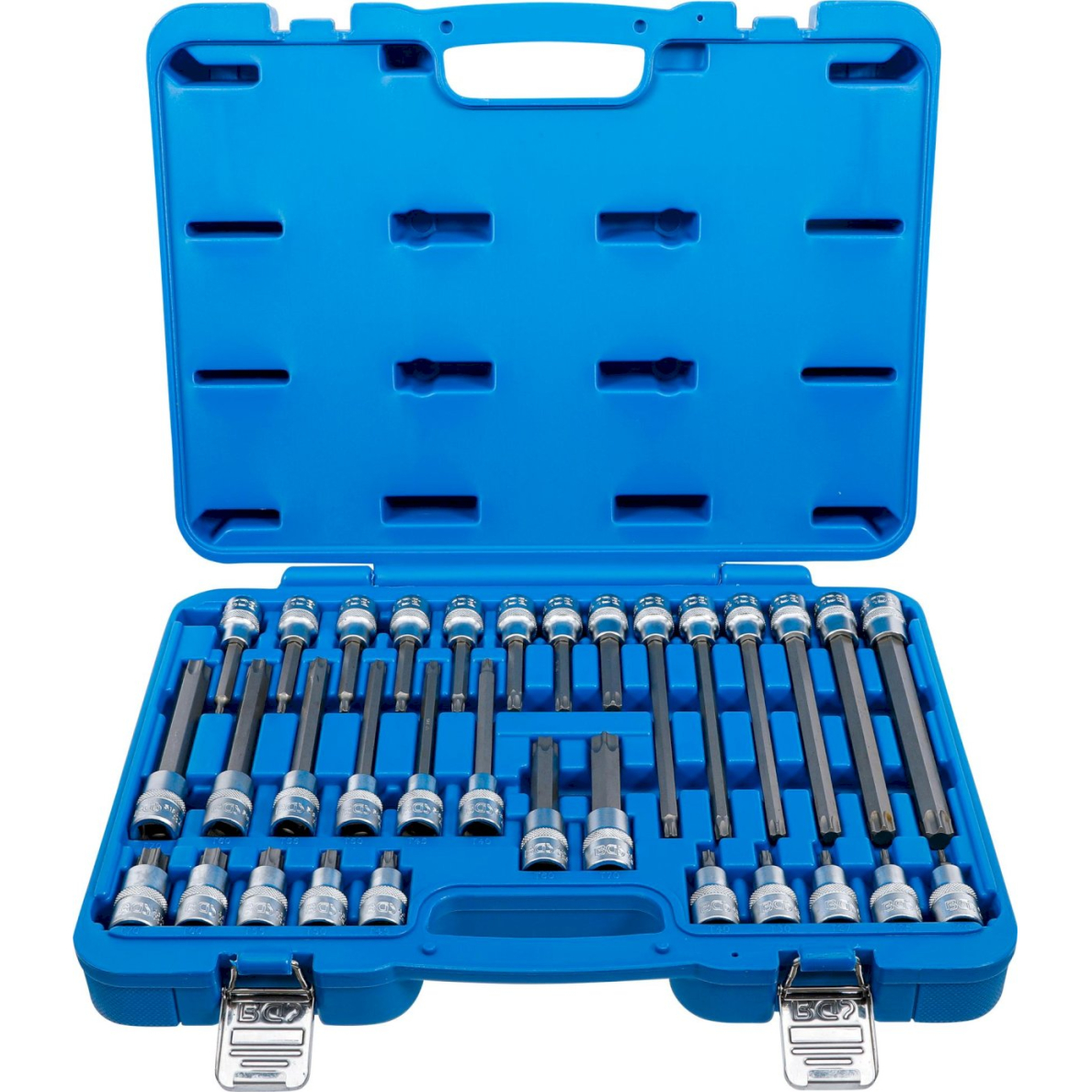 Įpresuotų antgalių rinkinys | 12,5 mm (1/2") | T-star (Torx) | 32 vnt. (5182) Įpresuotų antgalių rinkinys | 12,5 mm (1/2") | T-star (Torx) | 32 vnt. (5182)