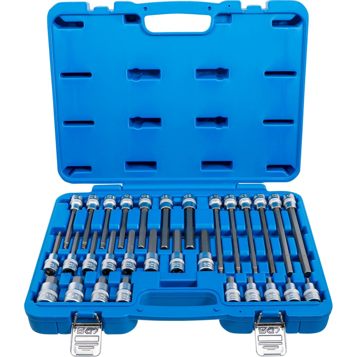 Įpresuotų antgalių rinkinys | 12,5 mm (1/2") | vidinis šešiakampis hex | 30 vnt. (5181)