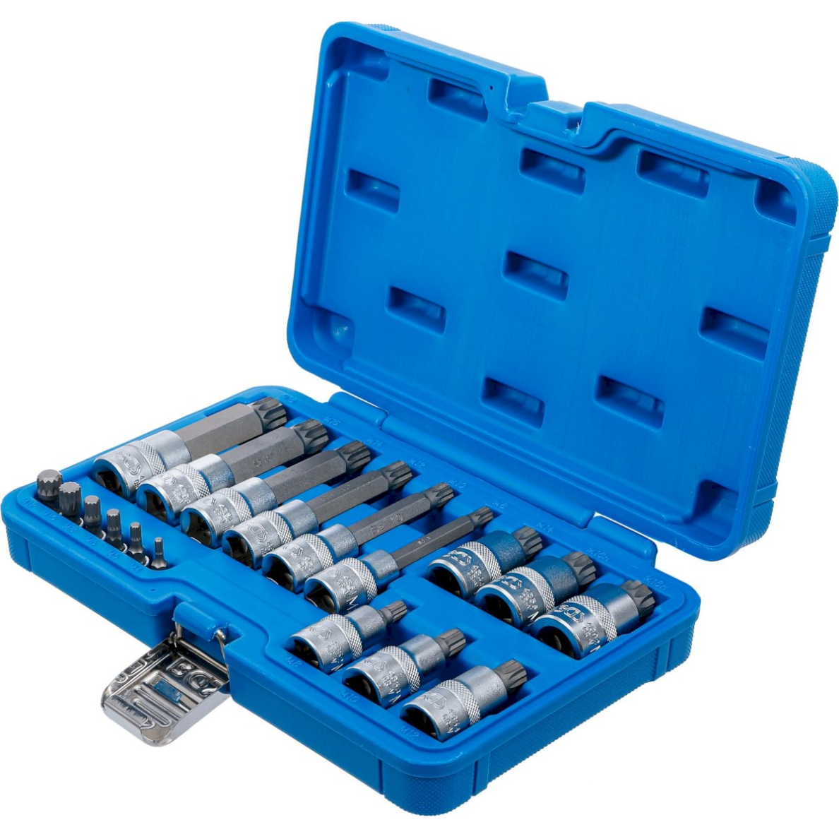 Įpresuotų antgalių rinkinys | 6.3 mm (1/4") / 12.5 mm (1/2") | Spline (XZN) | 18 vnt. (5172) Įpresuotų antgalių rinkinys | 6.3 mm (1/4") / 12.5 mm (1/2") | Spline (XZN) | 18 vnt. (5172)