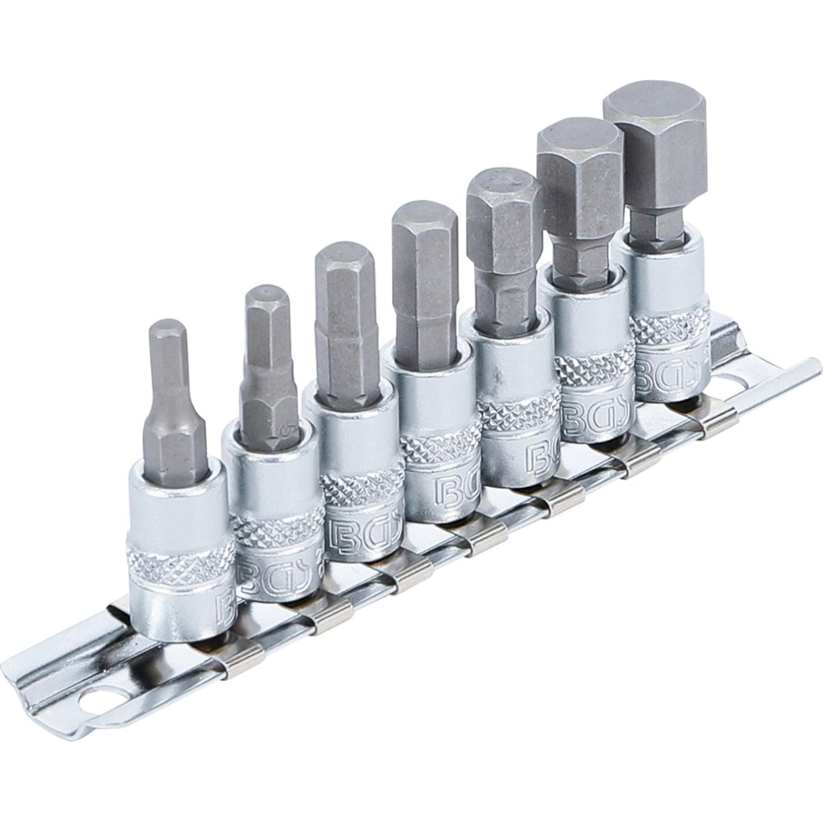 Įpresuotų antgalių rinkinys | 6.3 mm (1/4") | hex šešiakampis 4-12 mm | 7 vnt. (2161) Įpresuotų antgalių rinkinys | 6.3 mm (1/4") | hex šešiakampis 4-12 mm | 7 vnt. (2161)