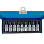Įpresuotų antgalių rinkinys | 12.5 mm (1/2") | T-Star (Torx) T20 - T60 | 9 vnt. (KR122009B)