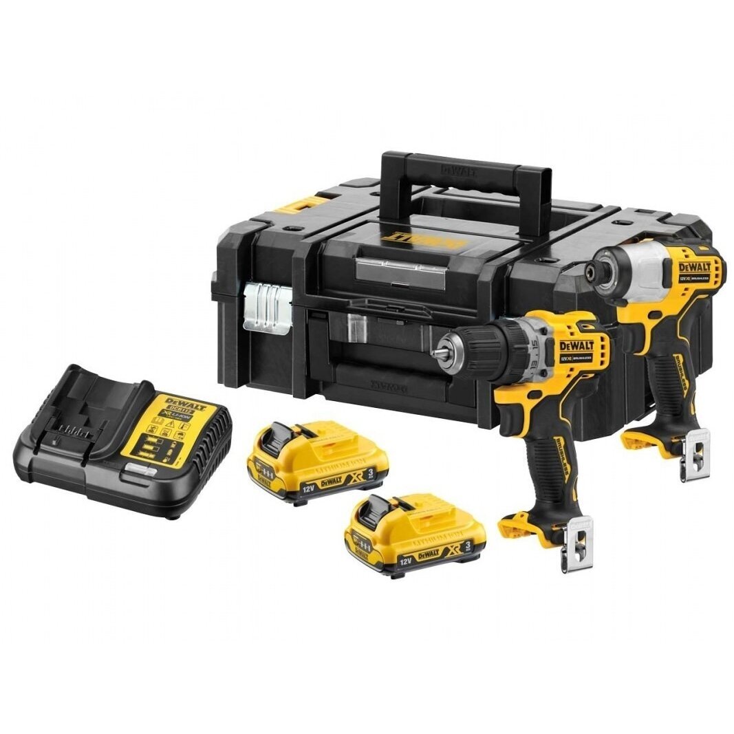 Įrankių rinkinys DeWalt DCK2110L2T-QW (DCD701 + DCF801), 12 V, 2x3.0 Ah Įrankių rinkinys DeWalt DCK2110L2T-QW (DCD701 + DCF801), 12 V, 2x3.0 Ah