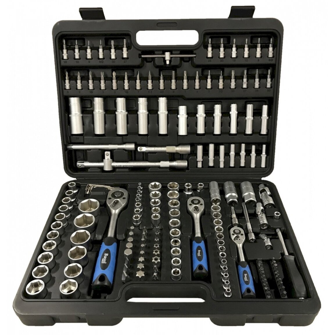 Įrankių rinkinys | 6.3 mm (1/4") / 10 mm (3/8") / 12,5 mm (1/2") | 173 vnt. (BS121173) Įrankių rinkinys | 6.3 mm (1/4") / 10 mm (3/8") / 12,5 mm (1/2") | 173 vnt. (BS121173)