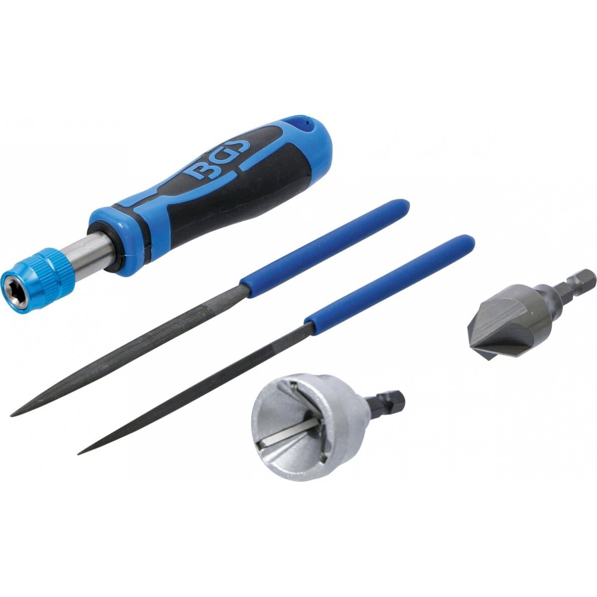 Įrankis šerpetų pašalinimui su dildelių rinkiniu | Išorinis / vidinis | 5 vnt. (6773) Įrankis šerpetų pašalinimui su dildelių rinkiniu | Išorinis / vidinis | 5 vnt. (6773)