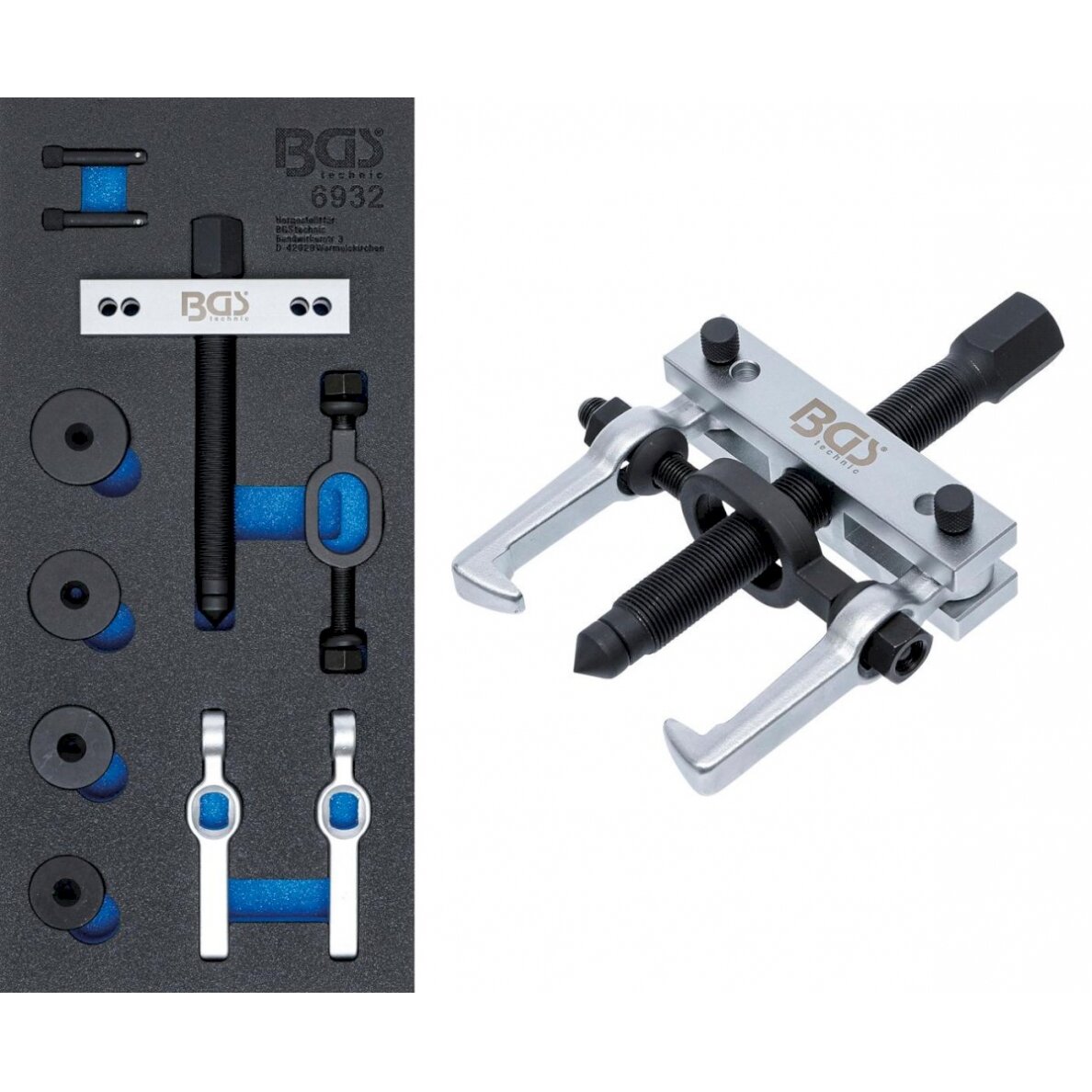 Įrankių dėklas 1/3: Diferencialo / reduktoriaus krepšio guolių traukiklis (6932) Įrankių dėklas 1/3: Diferencialo / reduktoriaus krepšio guolių traukiklis (6932)