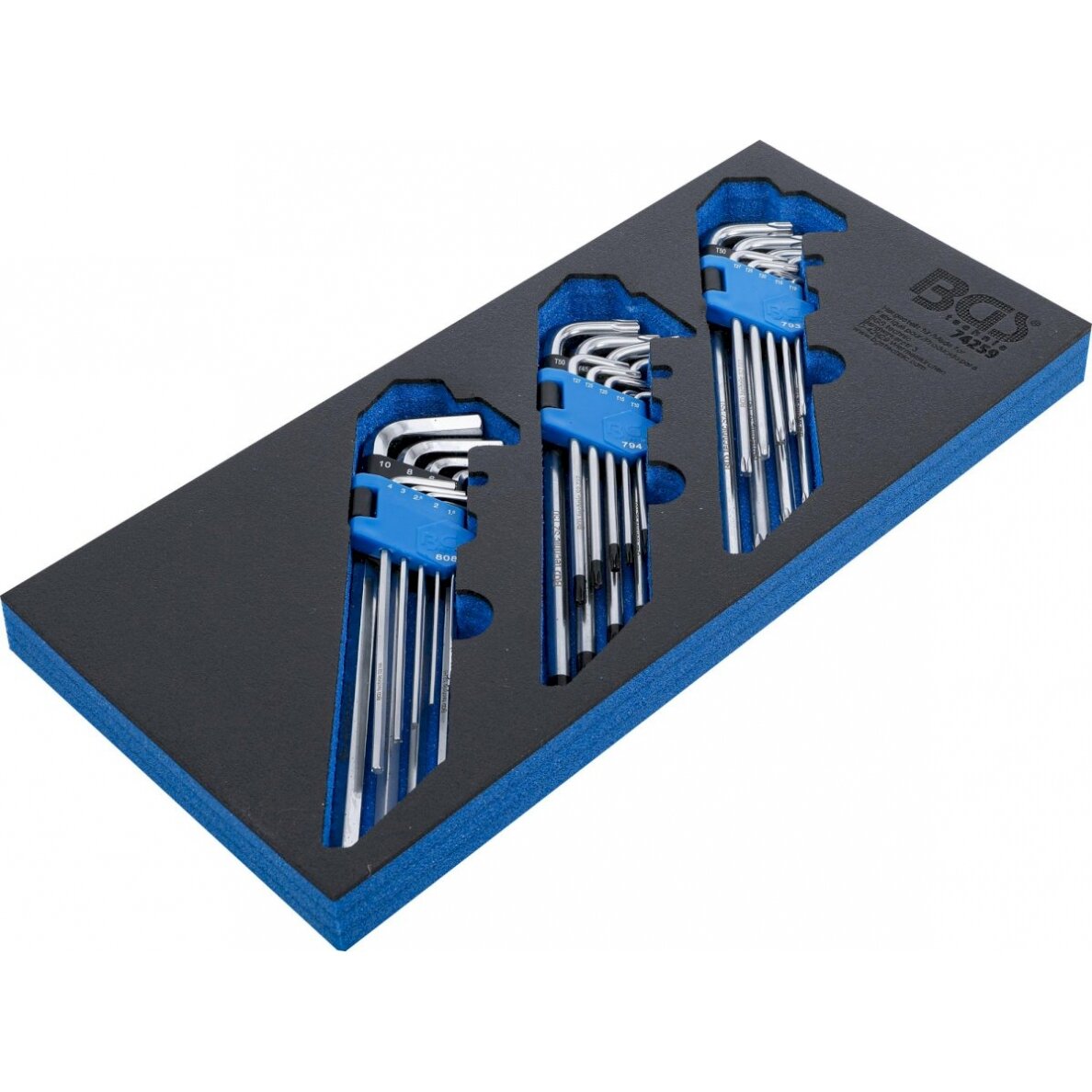 Įrankių dėklas 1/3: L tipo veržliarakčių rinkinys | ypač ilgi | T-Star (Torx) / T-Star su skyle (Torx) / Hex vidinis šešiakampis | 27 vnt. (74259) Įrankių dėklas 1/3: L tipo veržliarakčių rinkinys | ypač ilgi | T-Star (Torx) / T-Star su skyle (Torx) / Hex vidinis šešiakampis | 27 vnt. (74259)