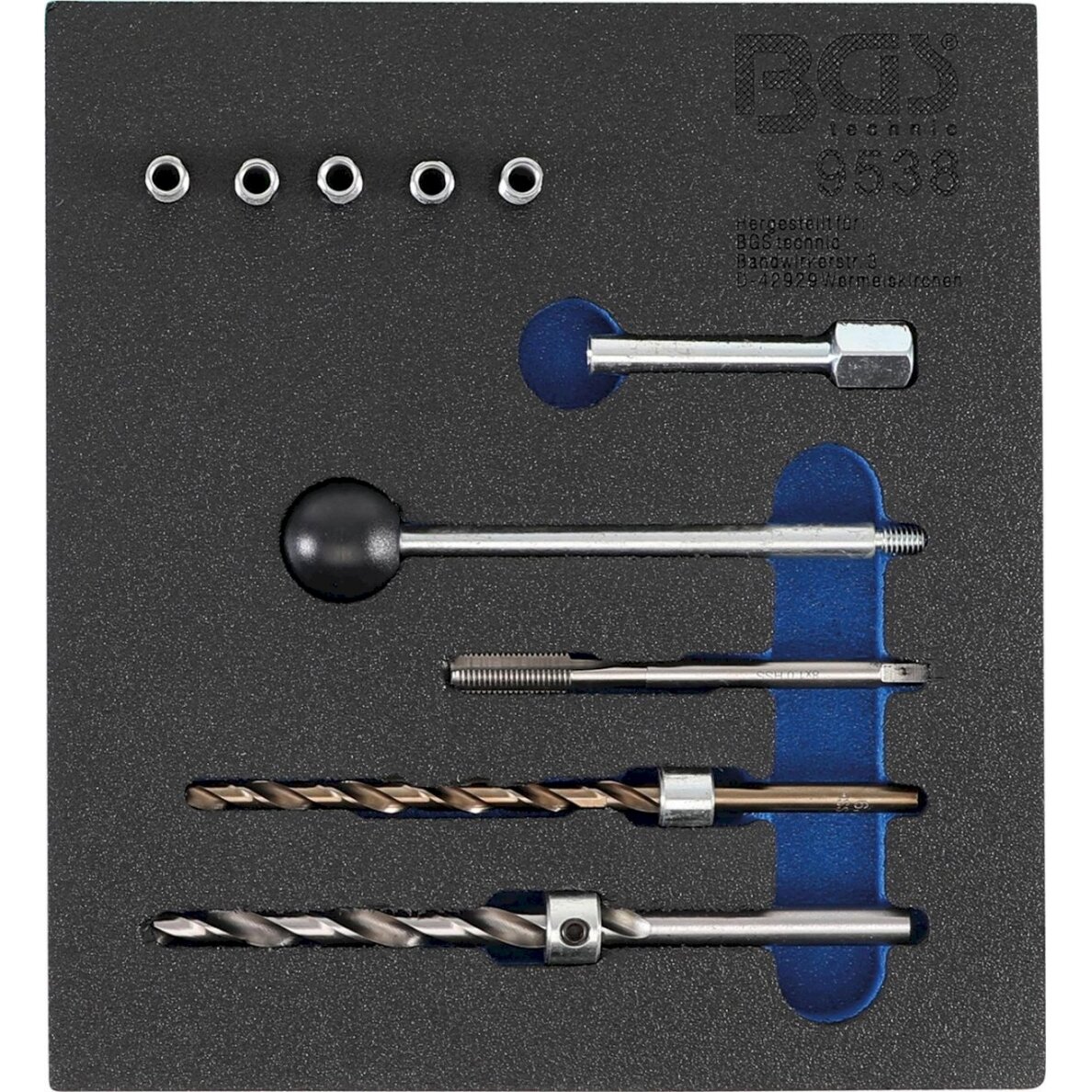 Įrankių dėklas 1/6: sriegių taisymo rinkinys | purkštukų tvirtinimo varžtams | 10 vnt. (9538) Įrankių dėklas 1/6: sriegių taisymo rinkinys | purkštukų tvirtinimo varžtams | 10 vnt. (9538)