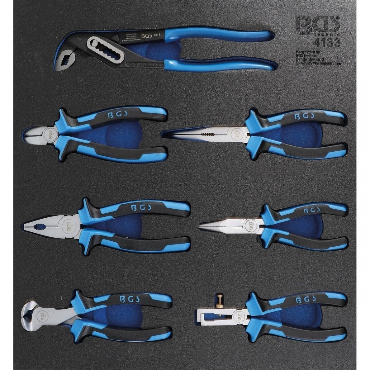 Įrankių dėklas 2/3 BGS-TECHNIC, replių rinkinys. 7 vnt. Įrankių dėklas 2/3 BGS-TECHNIC, replių rinkinys. 7 vnt.