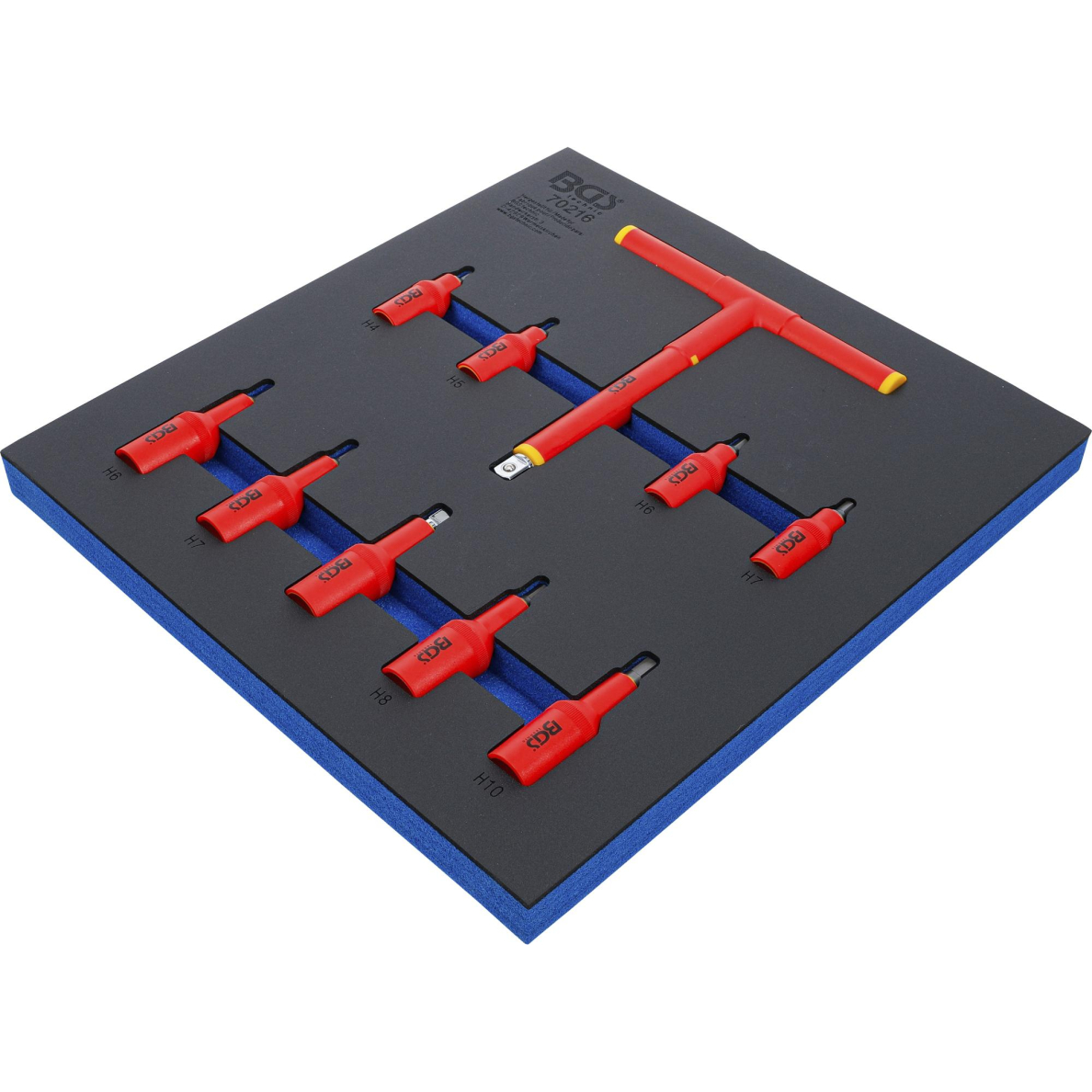 Įrankių dėklas 2/3: VDE įpresuotų antgalių rinkinys | 10 mm (3/8") / 12,5 mm (1/2") Hex šešiakampis 4 - 10 mm | 10 vnt (70216) Įrankių dėklas 2/3: VDE įpresuotų antgalių rinkinys | 10 mm (3/8") / 12,5 mm (1/2") Hex šešiakampis 4 - 10 mm | 10 vnt (70216)